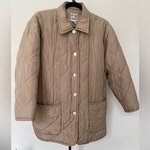 Vintage CLIO Quilted Puff Jacket - Light Sand